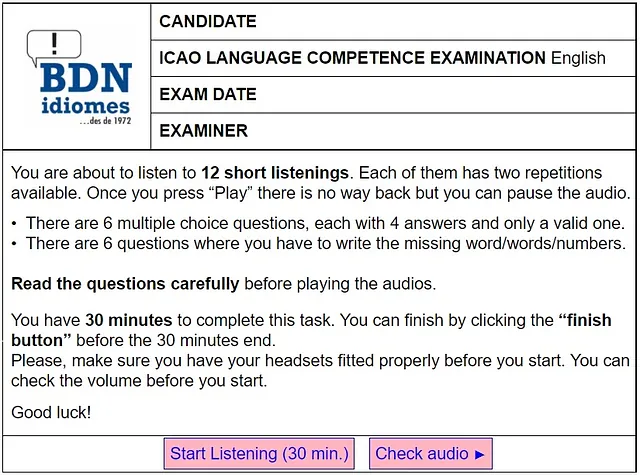 Ejercicio 1: Listening instructions